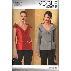 Vogue V2073 Misses 18 to 26 Off the Shoulder Lined Jacket Uncut Sewing Pattern
